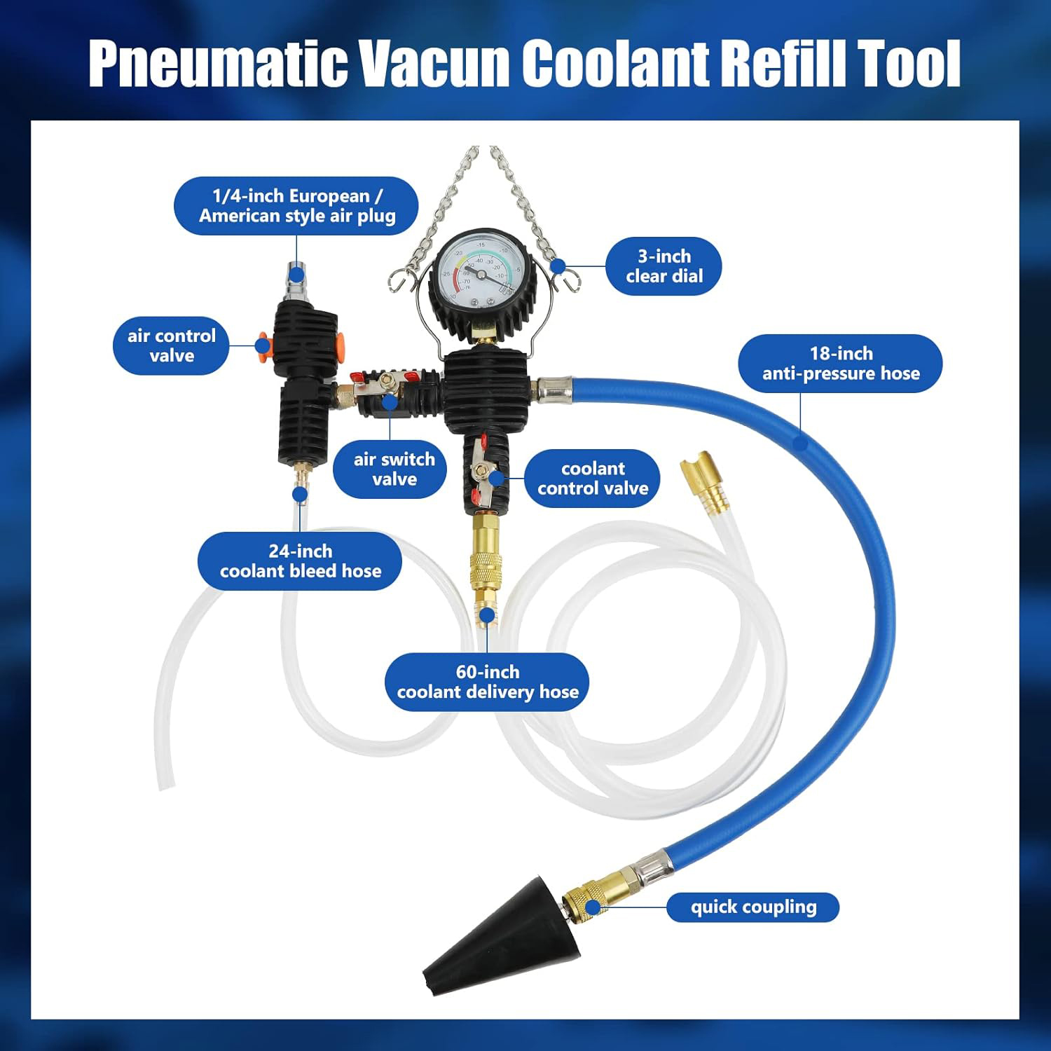 Kit Universal de prueba de pre - Radiator Pressure Tester reseña y precio