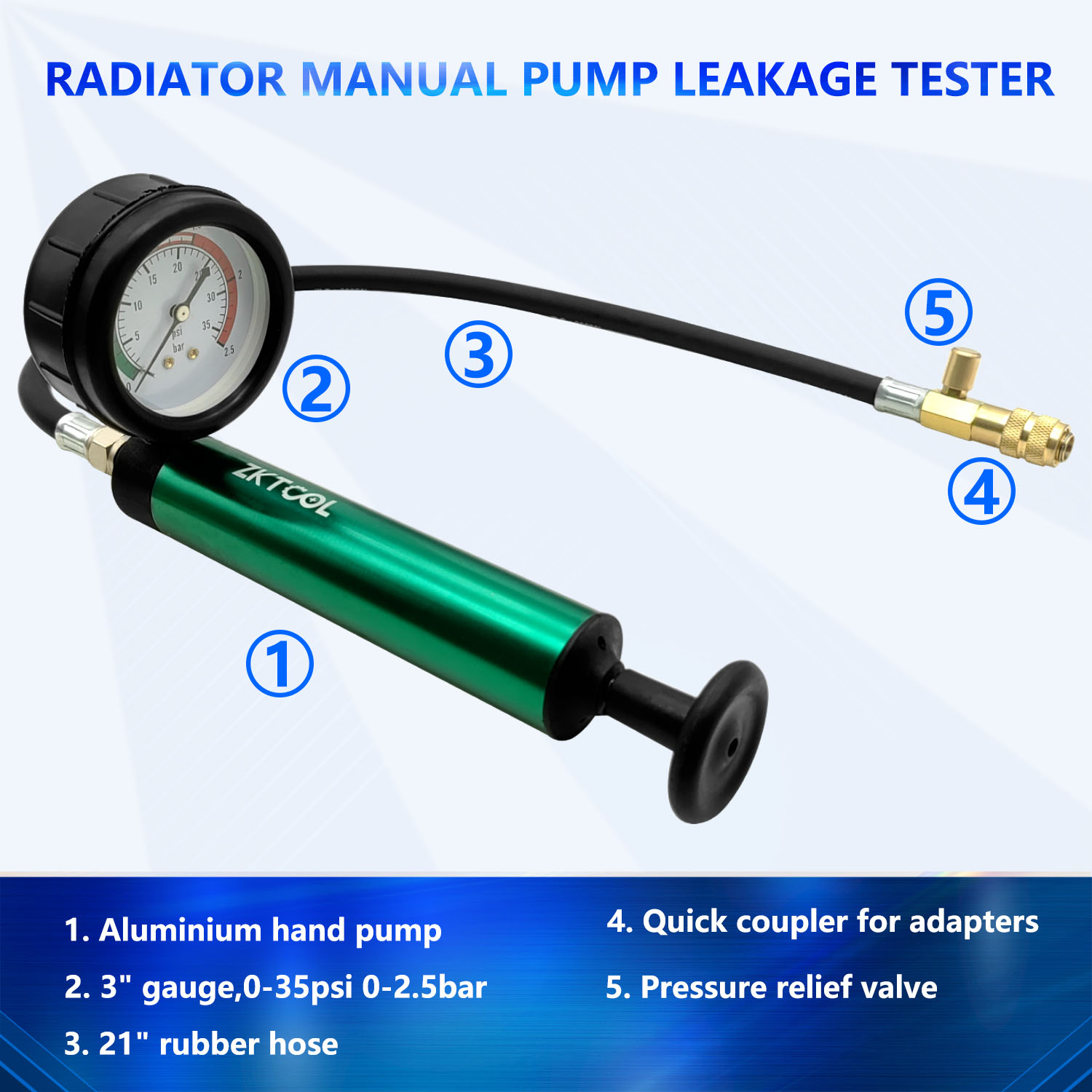 Herramienta de Prueba de Presi - Radiator Pressure Tester reseña y precio