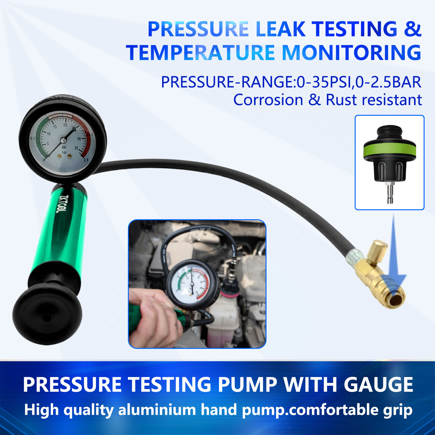Herramienta de Prueba de Presi - Radiator Pressure Tester reseña y precio